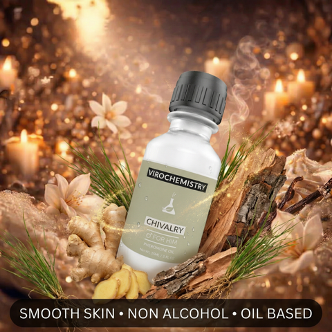 Pheromone Cologne Oil (Chivalry) - Bold, Extra Strength Human Pheromones Formula – 15ml Concentrate