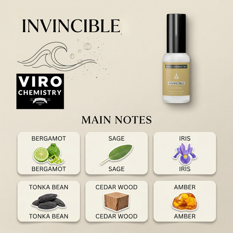 Pheromone Cologne, Bold, Extra Strength Formula for Him [Invincible] - 30ml