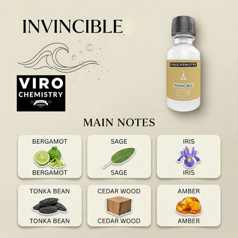 Pheromone Cologne Oil (Invincible) - Bold, Extra Strength Human Pheromones Formula – 15mL Concentrate