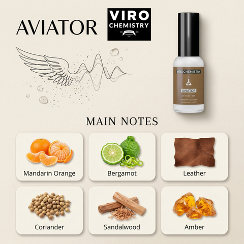 Aviator - Exclusive, Ultra Strength Organic Fragrance Body Cologne Spray - 1 Fl Oz