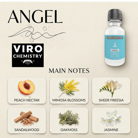 ANGEL - Elegant, Ultra Strength Organic Fragrance Body Perfume Oil 15mL Concentrate