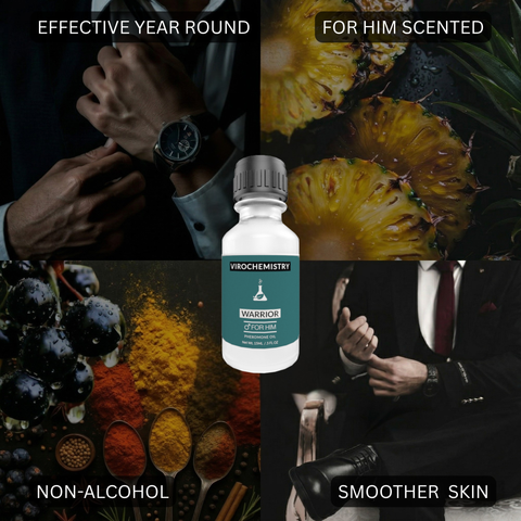 Pheromone Cologne Oil (WARRIOR) - Bold, Extra Strength Human Pheromones Formula – 15mL Concentrate