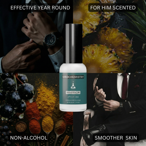 Warrior - Exclusive, Ultra Strength Organic Fragrance Body Cologne Spray - 1 Fl Oz