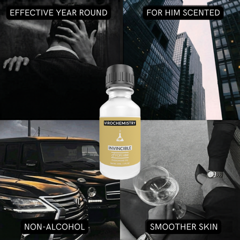 Pheromone Cologne Oil (Invincible) - Bold, Extra Strength Human Pheromones Formula – 15mL Concentrate