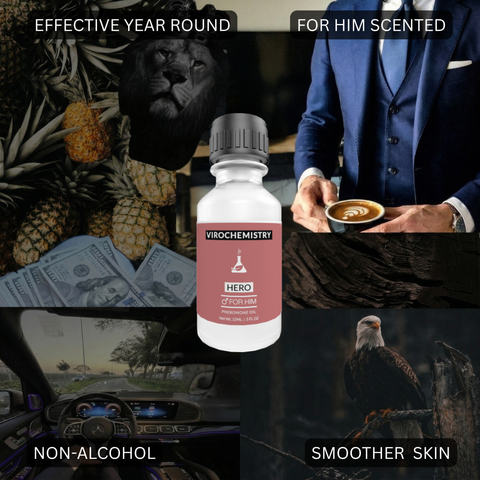 Pheromone Cologne Oil (HERO) - Bold, Extra Strength Human Pheromones Formula – 15mL Concentrate