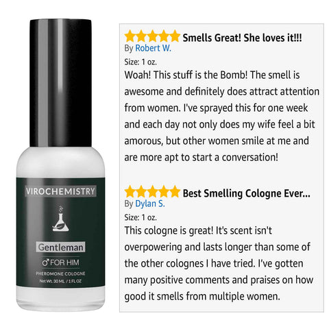 Gentleman - Exclusive, Ultra Strength Organic Fragrance Body Cologne Spray - 1 Fl Oz