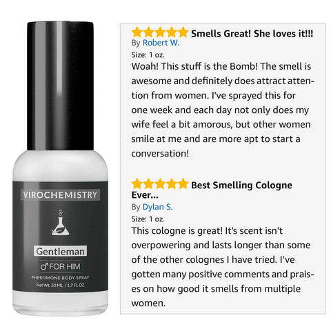 Gentleman Body Spray - Bold, Extra Strength Human Pheromones Fragrance Body Spray - 50ml