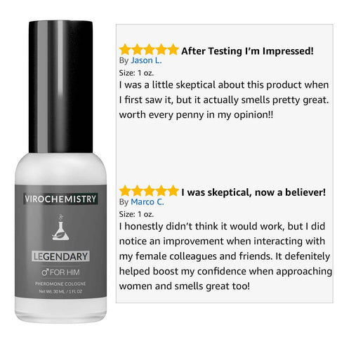 Legendary - Exclusive, Ultra Strength Organic Fragrance Body Cologne Spray - 1 Fl Oz