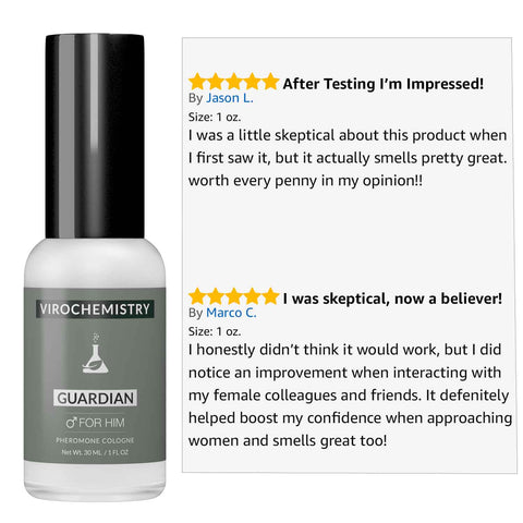 Guardian - Exclusive, Ultra Strength Organic Fragrance Body Cologne Spray - 1 Fl Oz