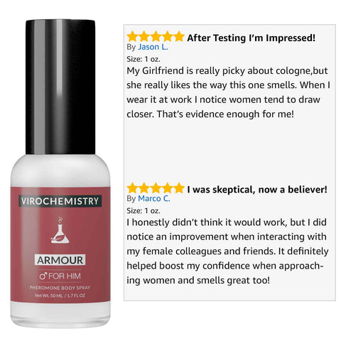 Armour Body Spray - Bold, Extra Strength Human Pheromones Fragrance Body Spray - 50ml