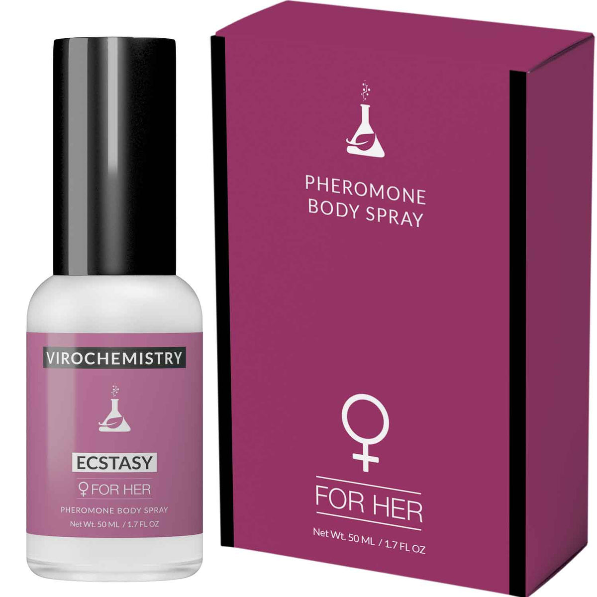 Pheromones For Women (ECSTASY) Body Spray - Elegant, Ultra Strength Organic Human Pheromones Fragrance Body Spray 50mL - [Human Grade Pheromones to Attract Men]